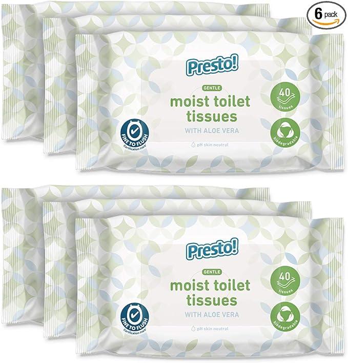 presto 6-ply gentle moist toilet tissues with aloe vera  presto b08kwzfpxv