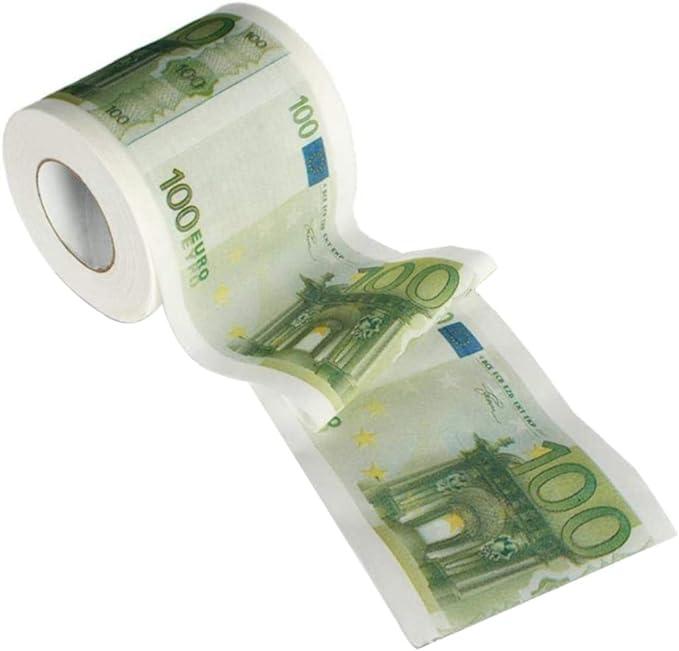 zhoubingbing toilet roll toilet paper roll 100  euro pattern tissue  zhoubingbing b0chm2x873