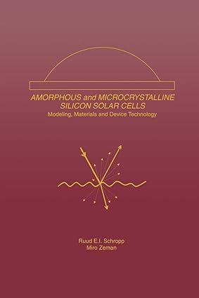 amorphous and microcrystalline silicon solar cells modeling materials and device technology 1st edition ruud