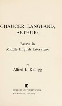 chaucer langland arthur:essays in middle english literature essays in middle english literature 1st edition