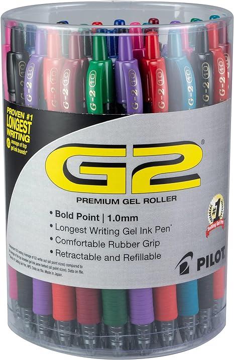 pilot g2 premium gel roller pens bold point 1 mm tub of 36 assorted colors  pilot b084hfxq9h