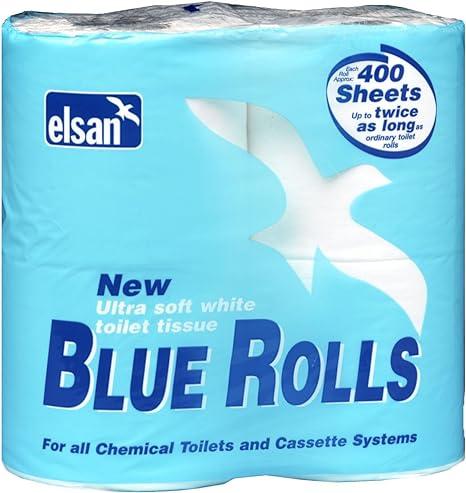 elsan toilet rolls - blue size 4 x 400  elsan b00ghqzfjc