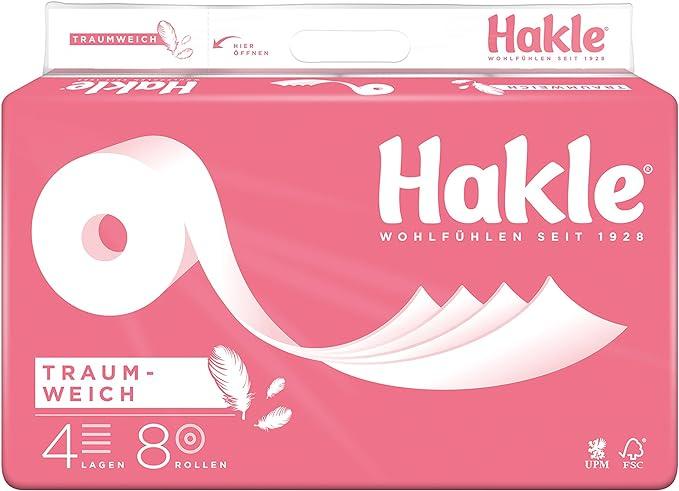 hakle traumweich toilet paper 4-ply 8 x 130 sheets pack of 8  hakle