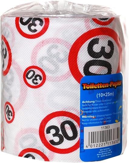 udo schmidt roll of toilet paper with the number 30 30th birthday  udo schmidt b0136qnc9a