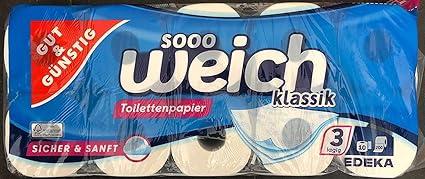 edeka gut and günstig toilet paper sooo soft classic 10 x 200 sheets  edeka b086wn8287