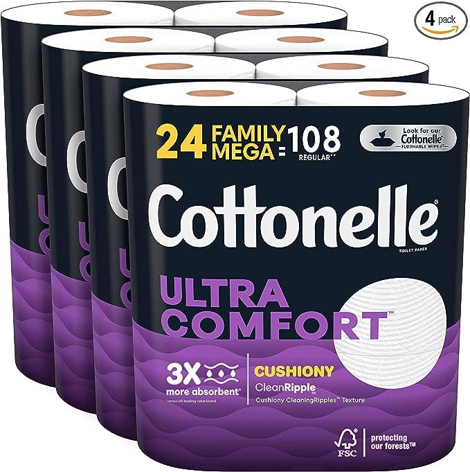 cottonelle ultra comfort toilet paper with cushiony cleaning ripples  cottonelle b07nd3mw45