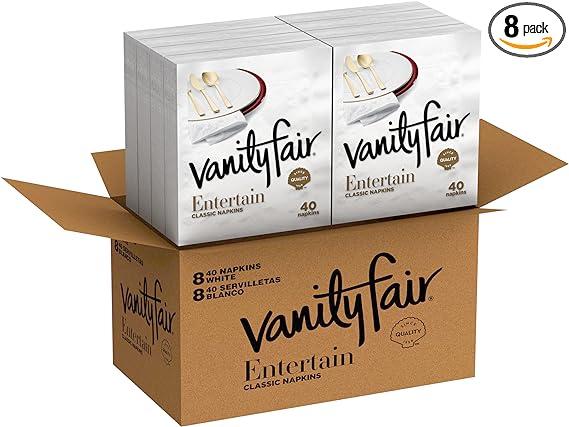 vanity fair entertain paper napkins 3-ply disposable napkins  vanity fair b078gdlct5