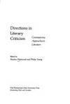 directions in literary criticism contemporary approaches to literature 1st edition weintraub, stanley; young,