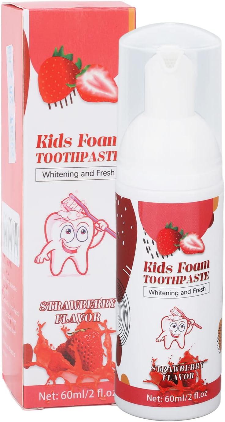 Tmishion Kids Foam Toothpaste Calcium Rich Strawberry Flavor 60ml