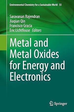 metal and metal oxides for energy and electronics 1st edition saravanan rajendran, jiaqian qin, francisco