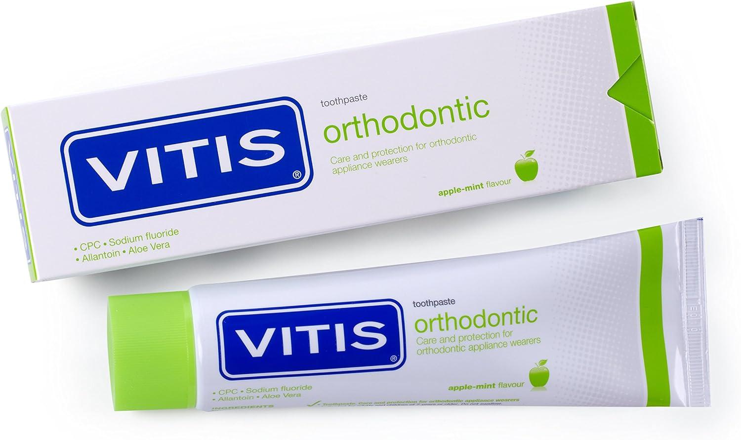 vitis orthodontic toothpaste 100ml twin pack  vitis b01c0uqfry