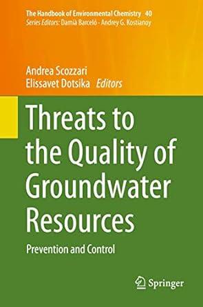 threats to the quality of groundwater resources prevention and control the handbook of environmental