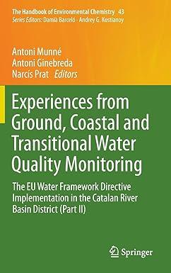 experiences from ground coastal and transitional water quality monitoring the eu water framework directive