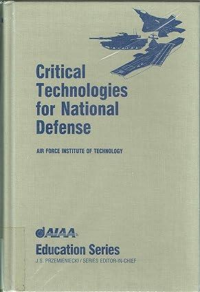 critical technologies for national defense 1st edition j. s. przemieniecki 1563470098, 978-1563470097