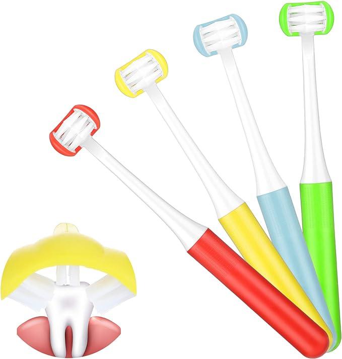 Patelai 4 Pieces Autism Toothbrush For Special Needs