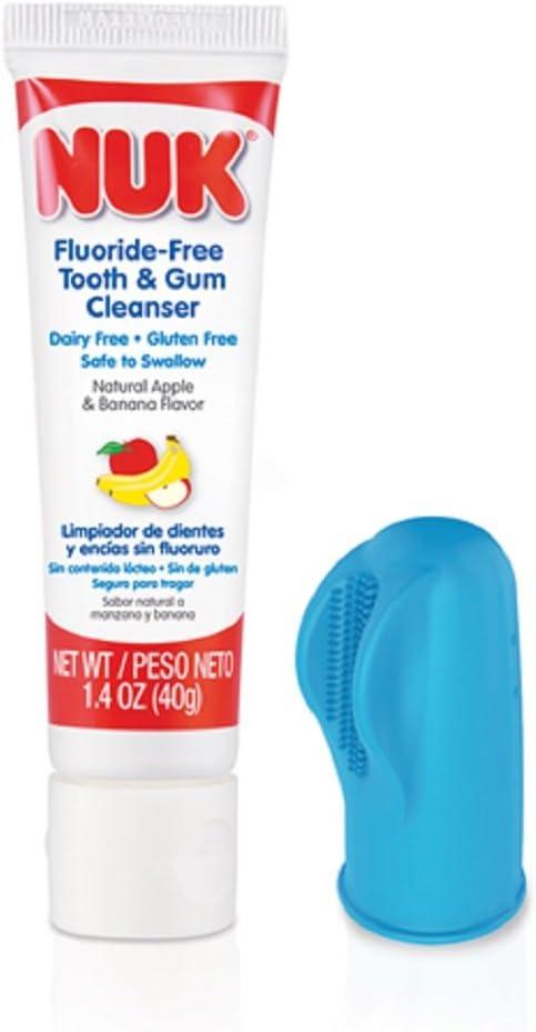 nuk infant tooth and gum cleanser 1.4 oz blue 2 count pack of 1  nuk b000gce5c6