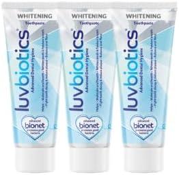 luvbiotics whitening toothpaste with probiotics and xylitol promotes  luvbiotics b094rpn8vt