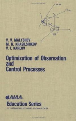 optimization of observation and control processes 1st edition veniamin vasilyevich malyshev, mihkail