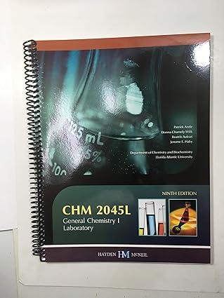 general chemistry chm 2045l 9th edition florida atlantic university deptartment of chemistry and biochemistry