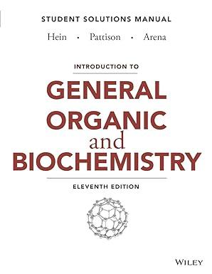 Introduction To General Organic And Biochemistry Student Solutions Manual