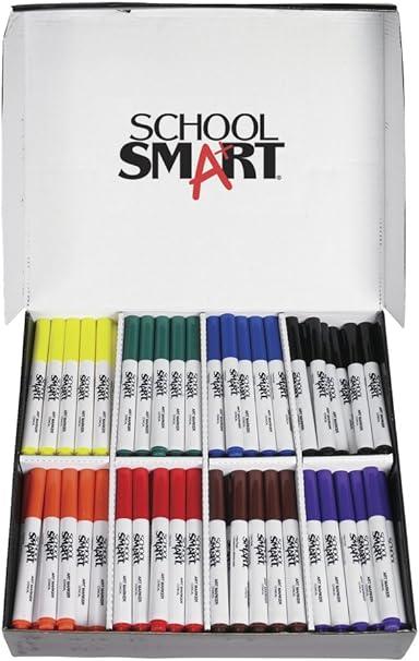school smart art marker conical tip assorted colors  school smart b003u6tspo