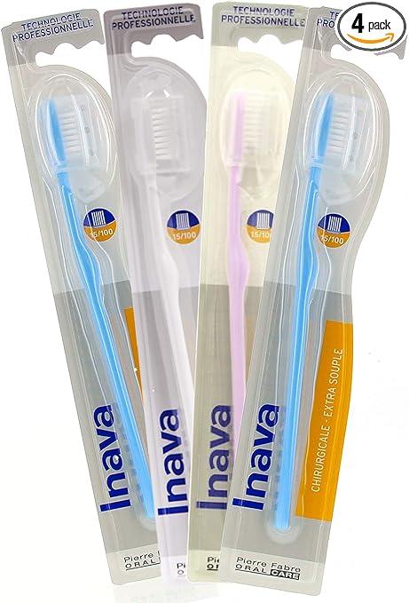 inava surgical toothbrush 15/100 pack of 4  inava b014i4z2me
