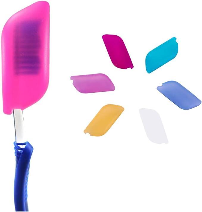 v-top silicone toothbrush case covers pack of 6 great for home and outdoor  v-top b019jxjv8u