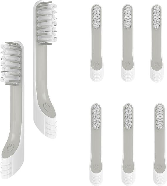 meruyoo toothbrush replacement heads compatible with quip pack of 8  meruyoo ?b0cghtbptb