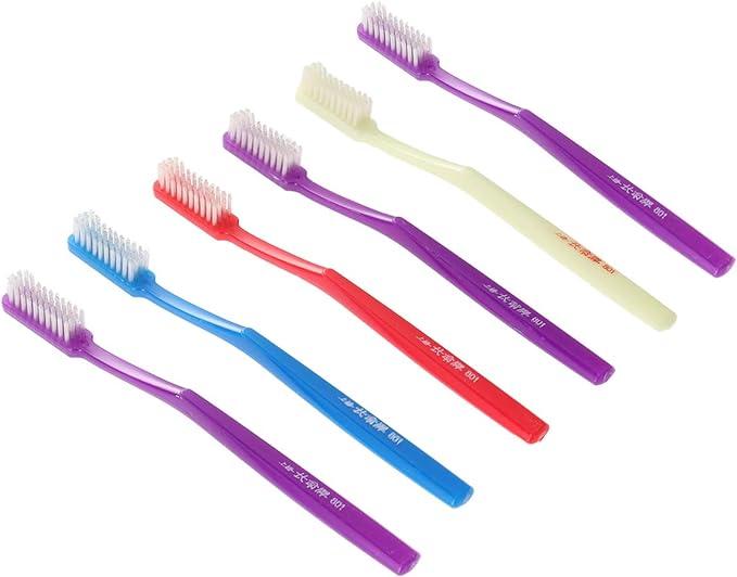 Exceart Whitening Teeth Random Adult Toothbrush 6pcs