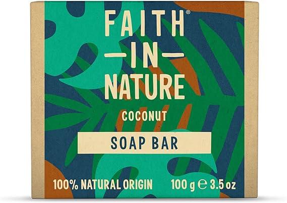 faith in nature natural coconut hand soap bar 3.5oz  faith in nature b00gy89lp2