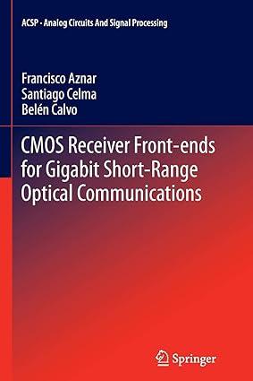 cmos receiver front ends for gigabit short range optical communications 1st edition francisco aznar, santiago