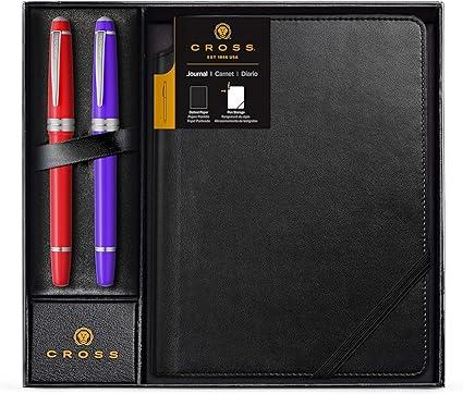 cross dotted journal gift set with two bailey light rollerball pens  cross b07ww31v53