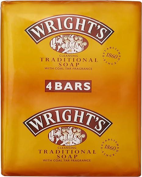 Wrights Traditional Soap With Coal Tar Fragrance 125g Pack Of 4