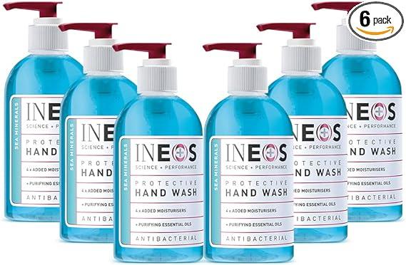 ineos hygienics liquid hand soap moisturising handwash with sea minerals - 6 bottles x 250ml  ineos hygienics