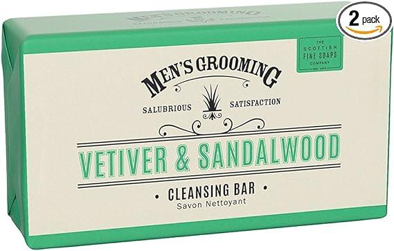 the scottish fine soaps mens grooming company vetiver and sandalwood body bar 1 x 220g  the scottish fine