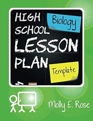 high school biology lesson plan template 1st edition molly elodie rose 978-8624387829