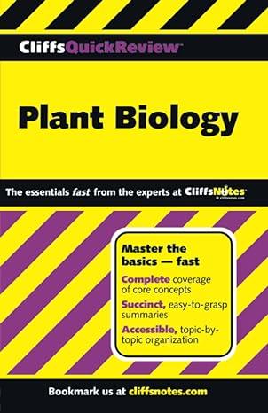 plant biology cliffs quick review 1st edition patricia j. rand 9780764585609