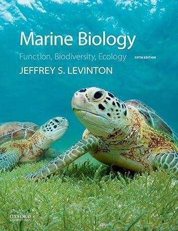 marine biology function biodiversity ecology 5th edition jeffrey levinton 978-0190625276