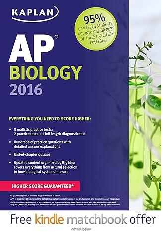 ap biology kaplan 2016 2016 edition linda brooke stabler, mark metz, allison wilkes m.d. 978-1625231468