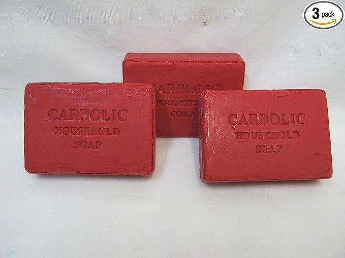 genware 3 x falcon traditional household red carbolic soap 125g  genware b01hqvoxz8