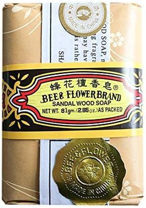 bee and flower sandalwood soap 81g - pack of 12 bars 12/case  bee & flower ?b000vzx56k