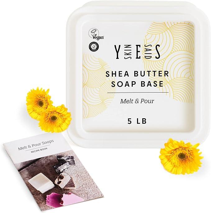 skin said yes 5 lb shea butter soap base for soap making  skin said yes b0972sn3yz