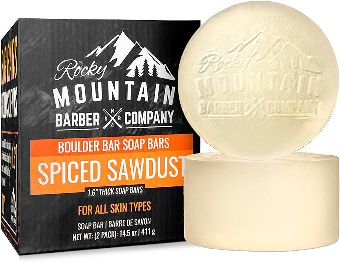 rocky mountain barber company extra thick 1.6 glycerin soap bars  rocky mountain barber company b0c3p2xnf8