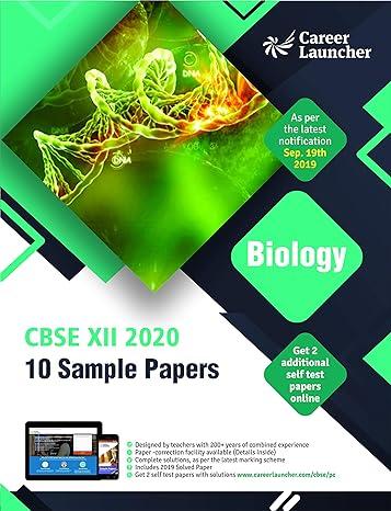 biology 10 sample papers cbse 2020 1st edition career launcher 938931089x, 979-9389310894