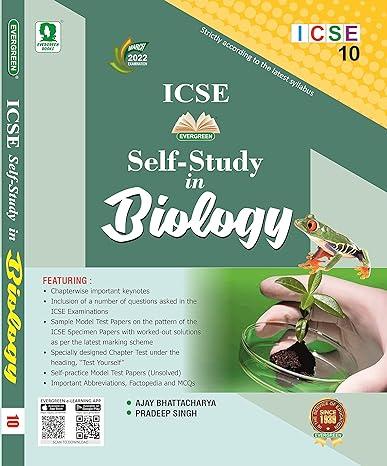 icse self study in biology class 10 1st edition ajay bhattacharya 8173134898, 979-8173134890