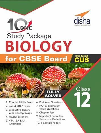 10 in one study package for cbse biology class 12 with 5 model papers 1st edition disha experts 9386323753,