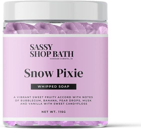 sassy shop bath whipped soap snow pixie 115g  sassy shop bath b09zysfh8j