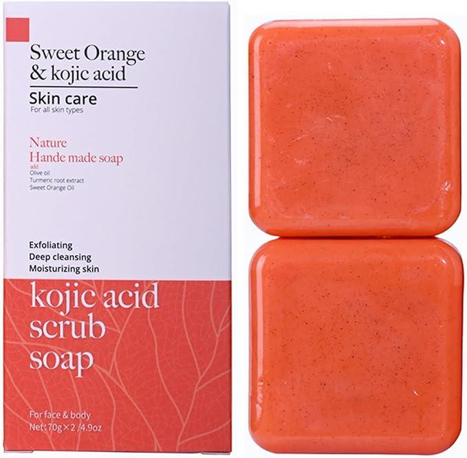 fairy tale space kojic acid turmeric brightening soap for face and body 2 bars  fairy tale space b0cglrsr21