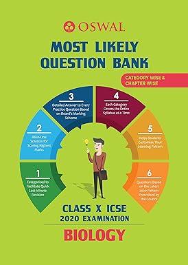 most likely question bank for biology icse class 10 for 2020 examination 4th edition oswal publishers