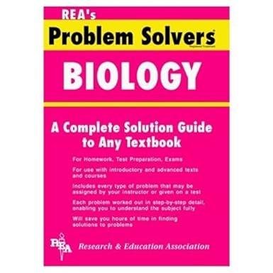 biology problem solver 2001 edition editors of rea 0878915141, 979-0878915149